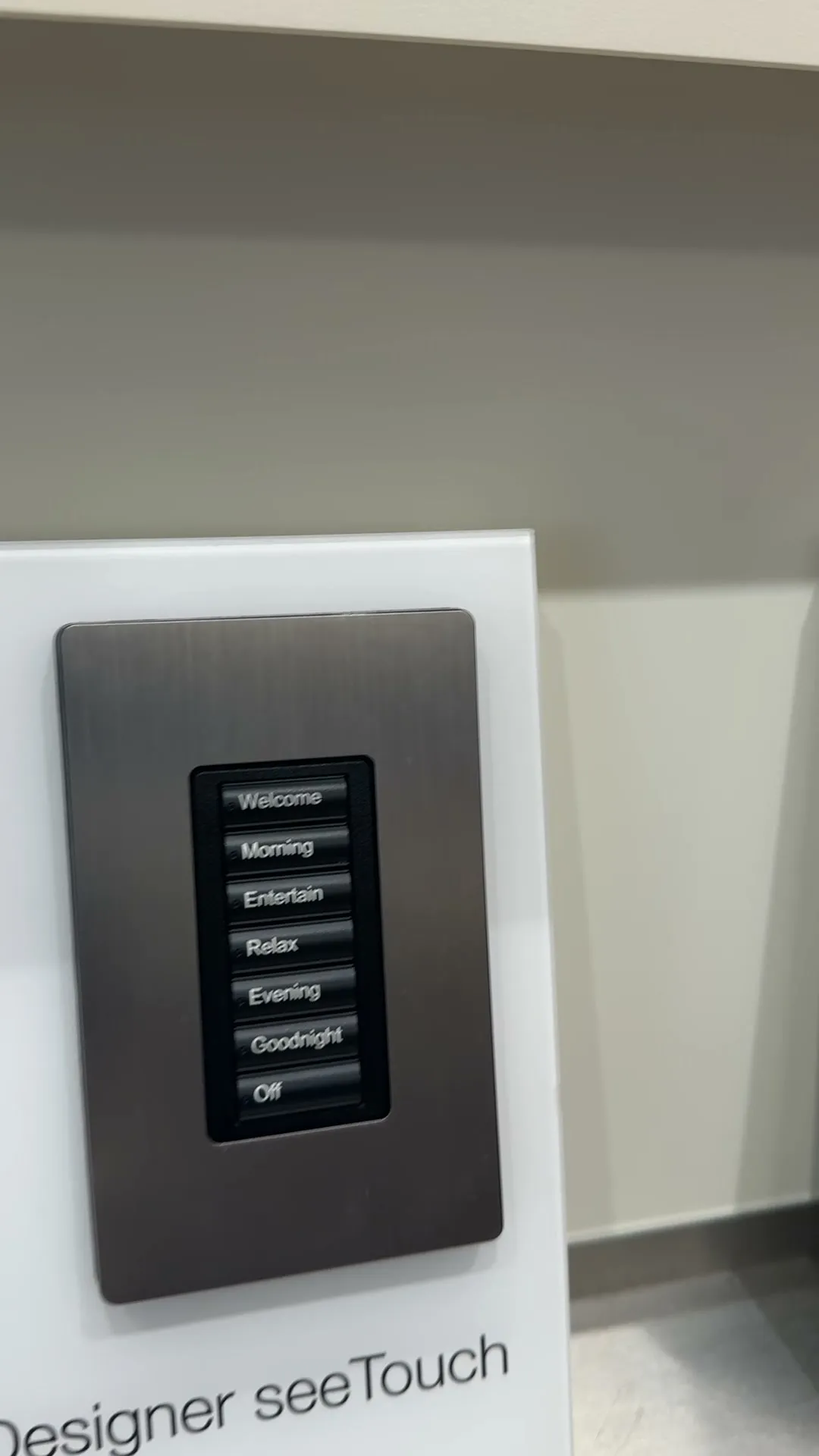 Engraved seeTouch wall control