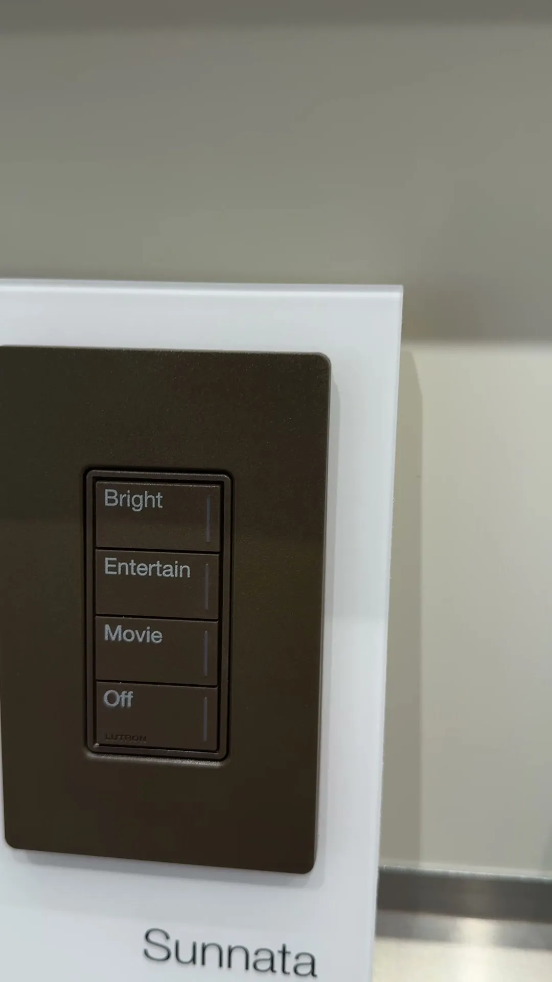 Sunnata scene control with engraved buttons