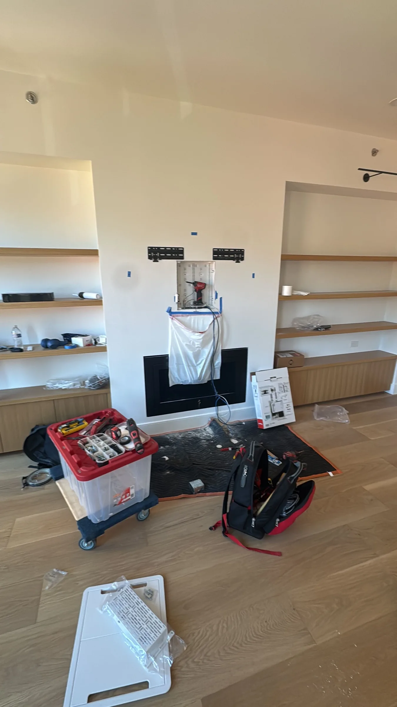 Samsung Frame TV Installed Above a Fireplace in NYC's West Village — a job in Manhattan