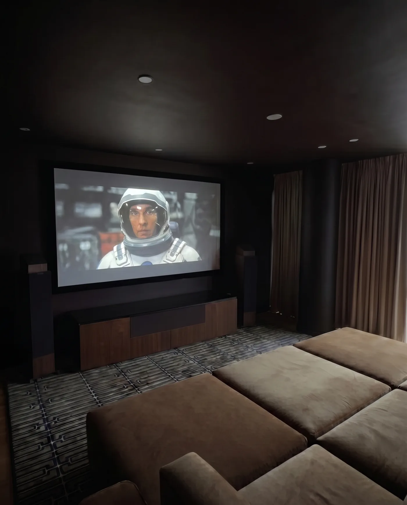 A dedicated home cinema room